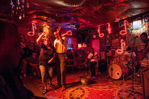 people dancing at jazz club